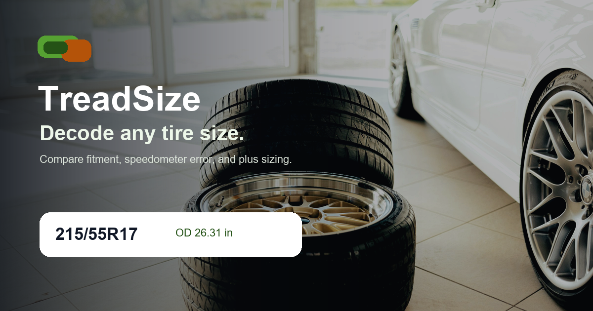 Free Tire Size Calculator — Decode, Compare & Check Fitment